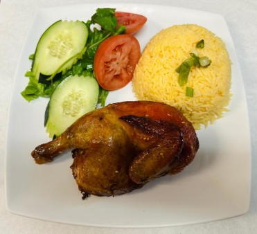 image of R16. Com Cornish Hen W/Butter Rice 