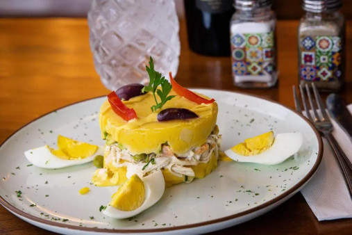 image of Causa de Pollo / Potato & Chicken Layer