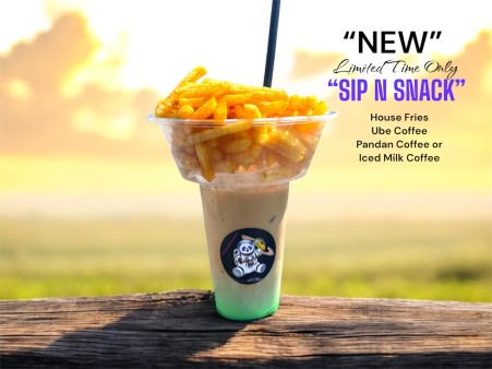 image of Ube Iced Milk Coffee & Fries Combo 