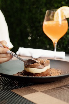 image of TRIPLE CHOCOLATE  WITH FEULLENTINE WAFFER 