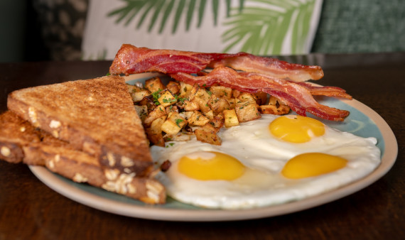 image of Three Eggs Your Way With Toast