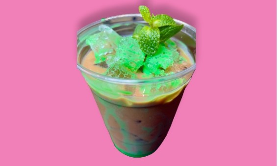 image of Vietnamese Pandan Iced Milk Coffee