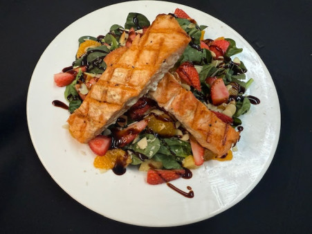 image of Strawberry Salad with Salmon-Gluten Free