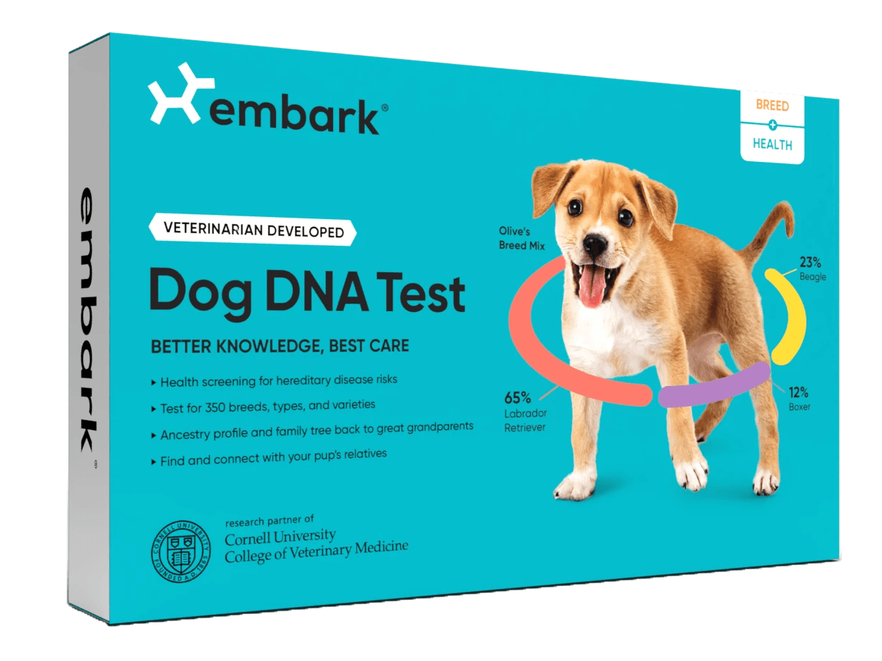 Embark Kit d'identification des races de chien le plus précis - Test ADN de  350+ - Kit d'identification de race de chien avec ancestre et arbre  généalogique