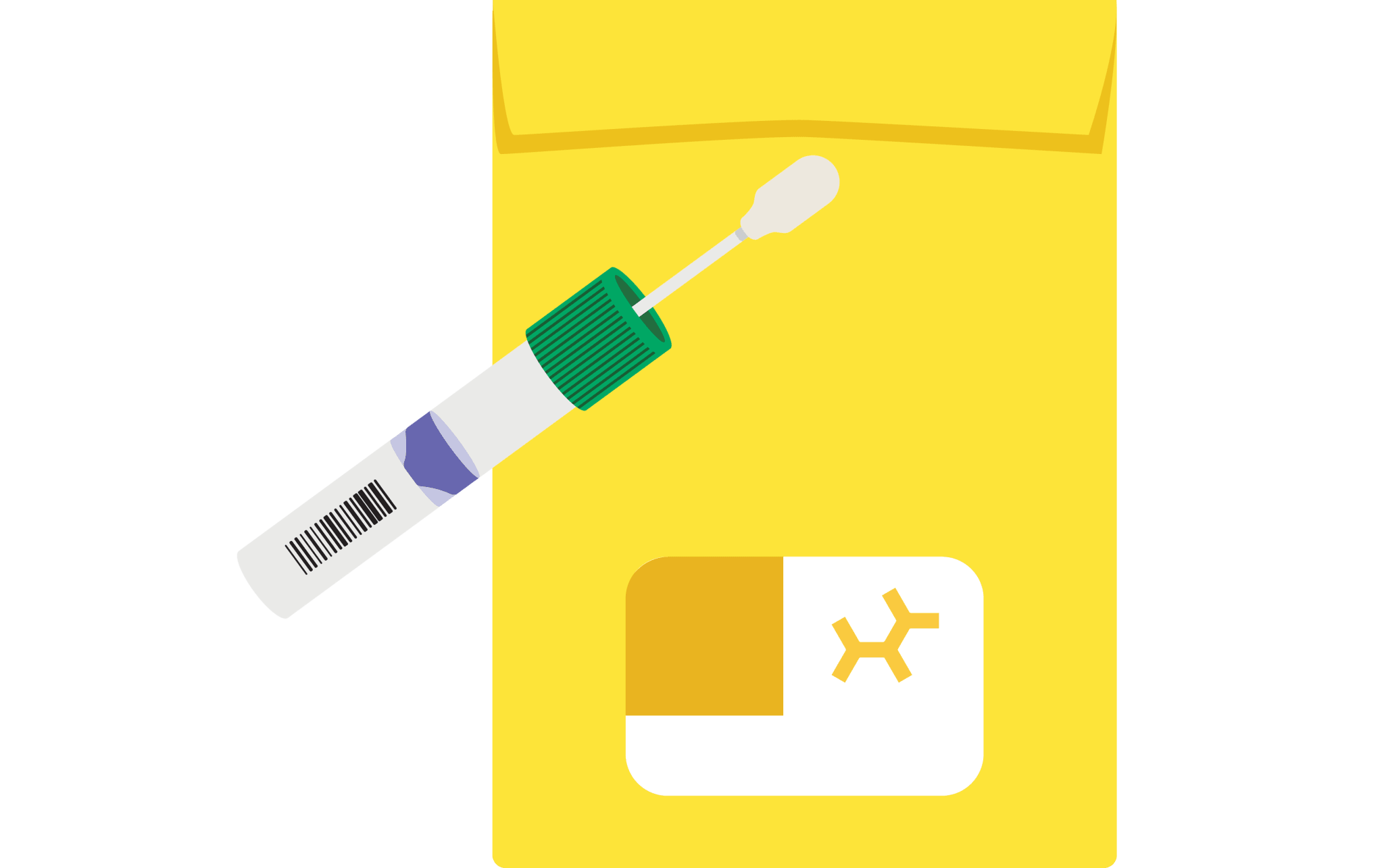 envelope and swab overlap