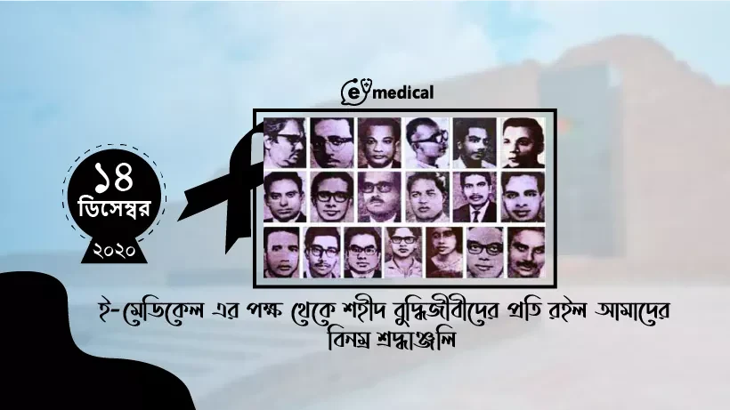 আজ ১৪ই ডিসেম্বর ২০২০ " শহীদ বুদ্ধিজীবী দিবস "