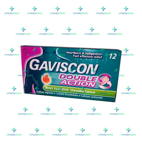 GAVISCON DOUBLE ACTION (MINT)X 12TABLETS