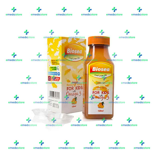 BIOSEA ORANGE FLAVOURED 120ML SYRUP