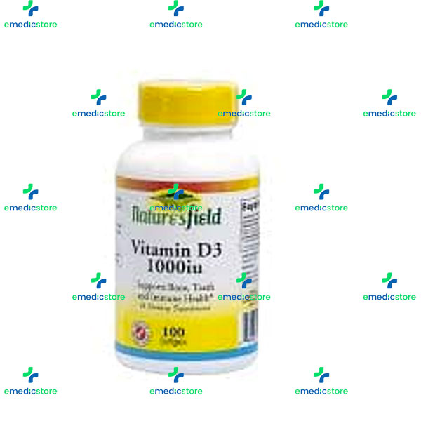 NATURE'S FIELD VITAMIN D3 5000IU BY 100 SOFTGEL