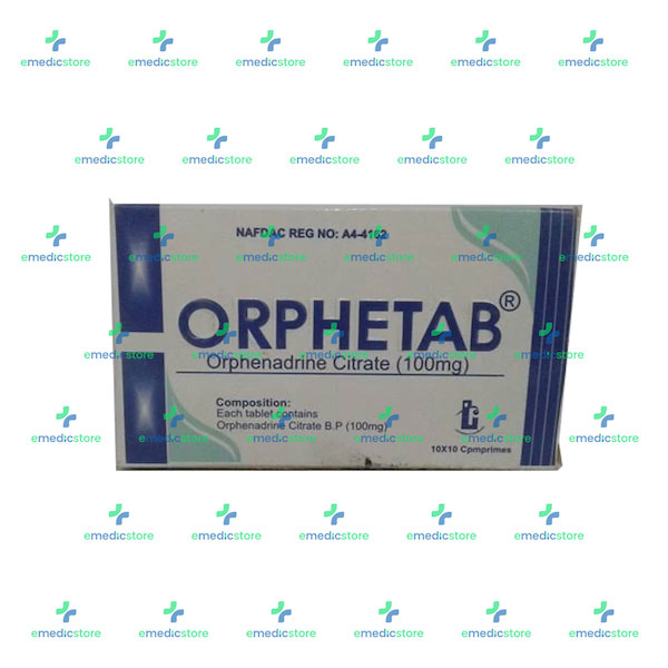 ORPHETAB 100MG TABLETS