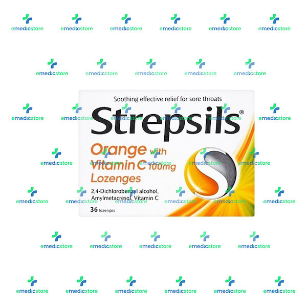 STREPSILS ORANGE WITH VITAMIN C LOZENGES