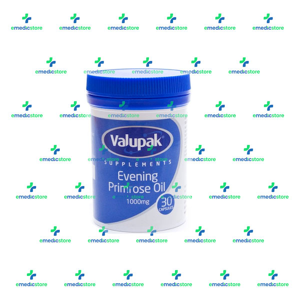 VALUPAK EVENING PRIMEROSE OIL 1000MG BY 30CAPSULES