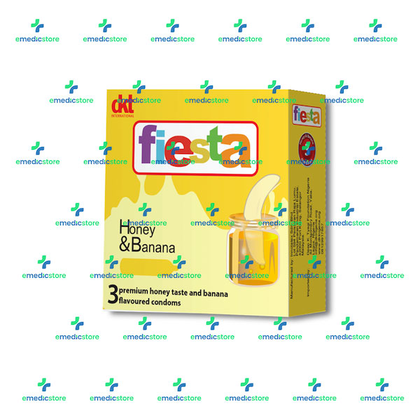 FIESTA HONEY & BANANA (3-IN-ONE) CONDOMS