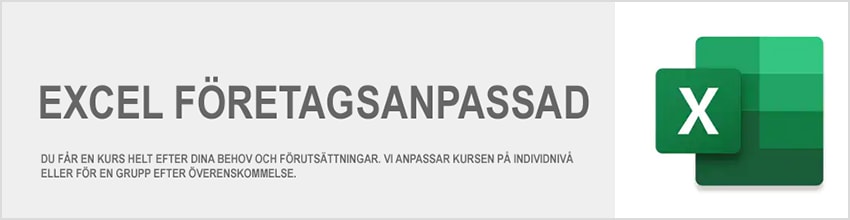 Excel företagsanpassad kurs