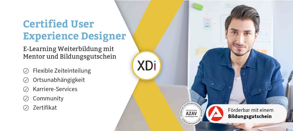 Weiterbildung Certified User Experience Designer, mit Bildungsgutschein, DE & EN, Vollzeit & Teilzeit