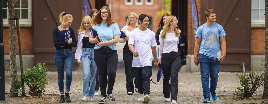 Ystad Fria Läroverk Två tjejer som går