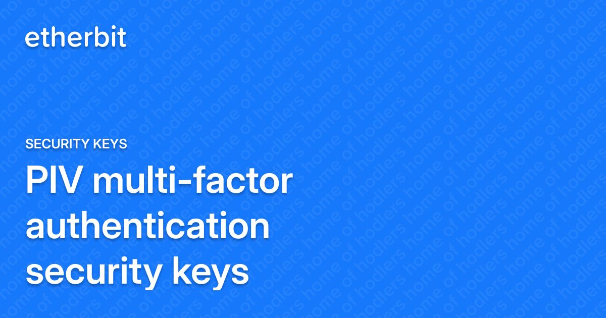 PIV multi-factor authentication security keys - Security keys - Etherbit.in