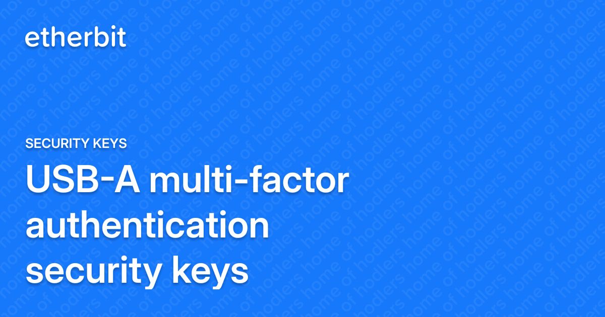 Soft Authentication Key USB-A multi-factor authentication security keys - Security keys ...