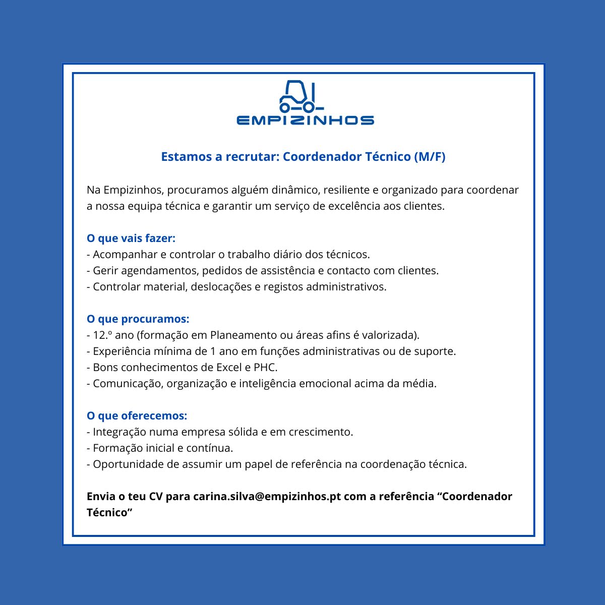 Estamos a recrutar!!