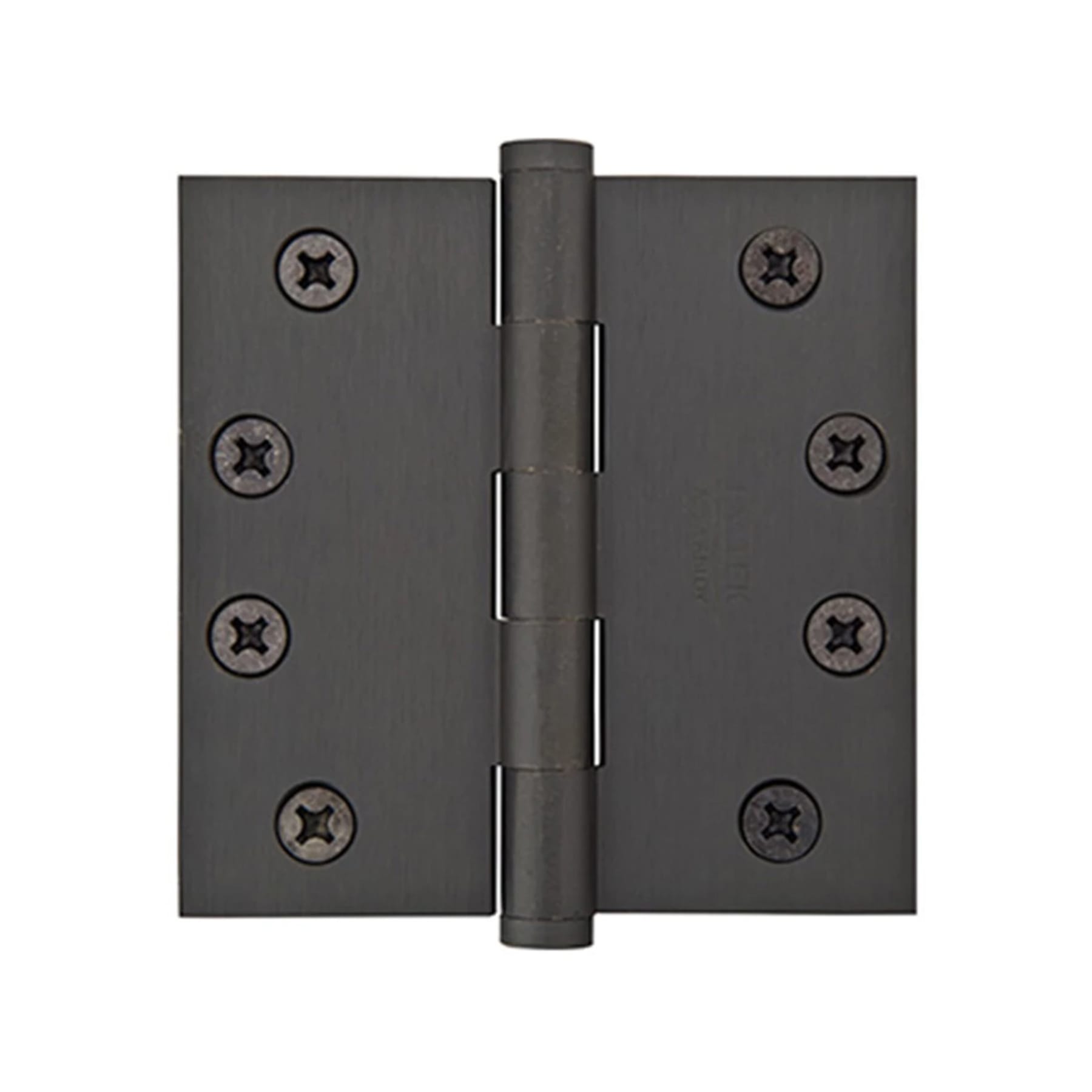 9600 Brass Hinge, HD, 1/4” RdCr, 4x4"