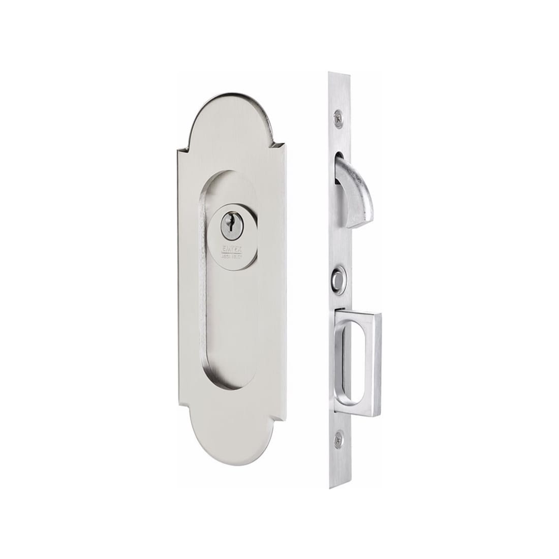 Emtek 2102US4 Satin Brass Privacy Pocket Door Lock