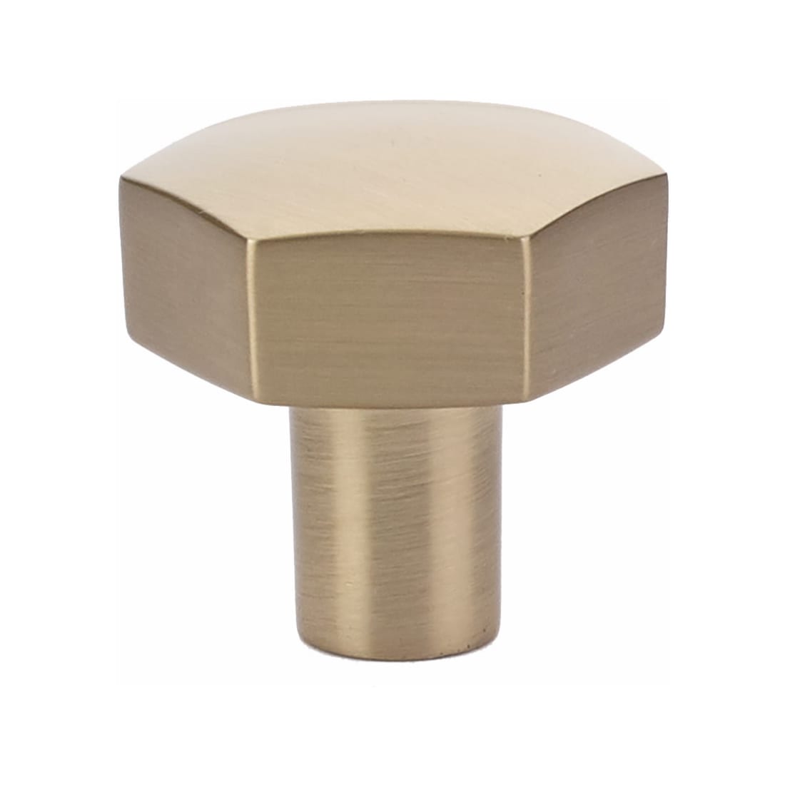 Emtek Privacy Set, Modern Rectangle Rosette, Octagon Knob (Satin Brass) 