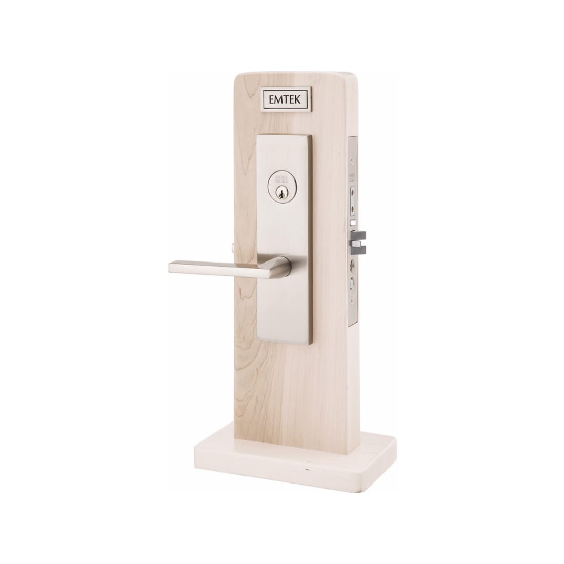 EMTEK Lugano Mortise Entry Set with Matching Finish Lancaster Knob Choice  of Left/Right Handing Available in Finishes F20334875LNRHUS26 Rig 