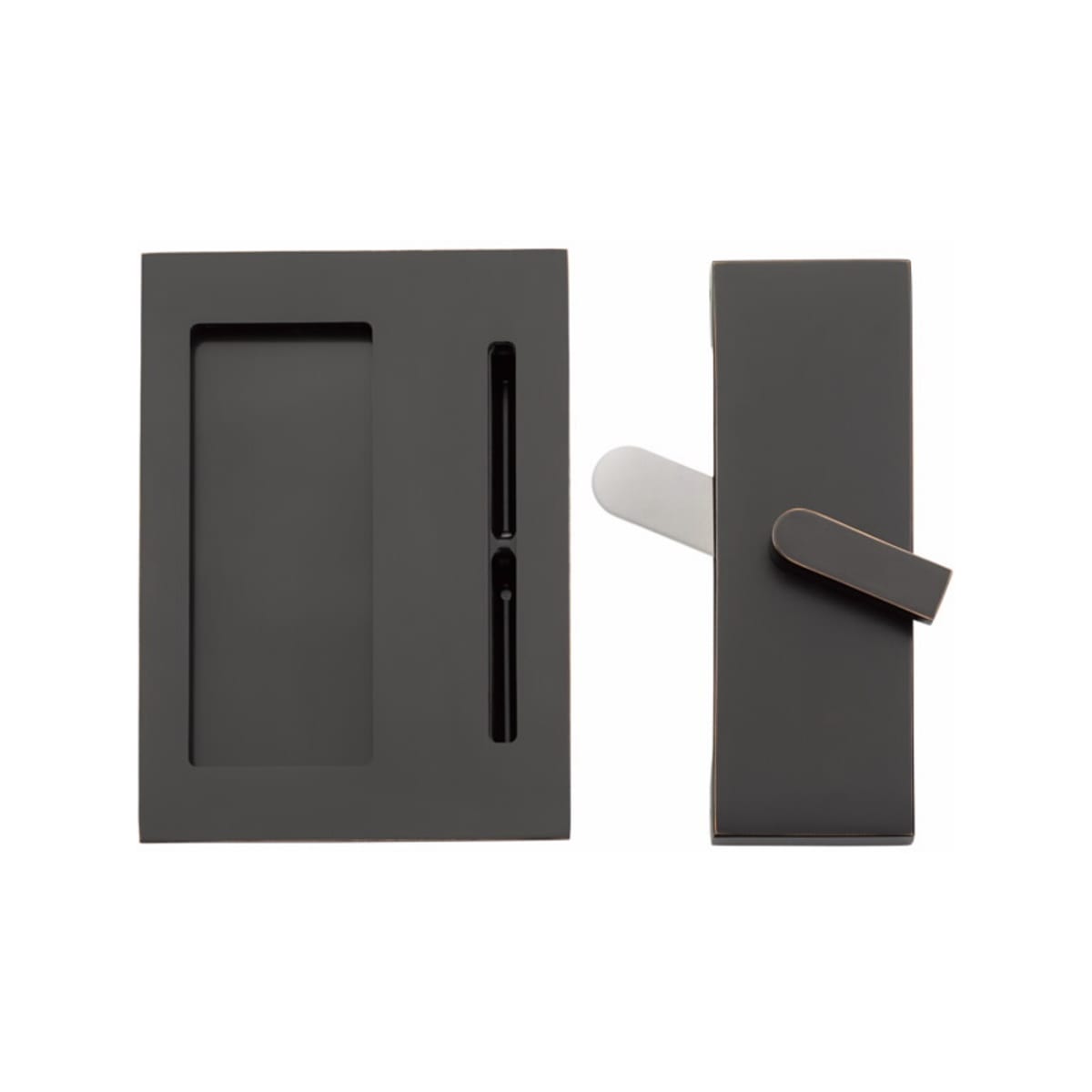 FRONG Large Black Frosted Hidden Recessed Invisible Door Handle