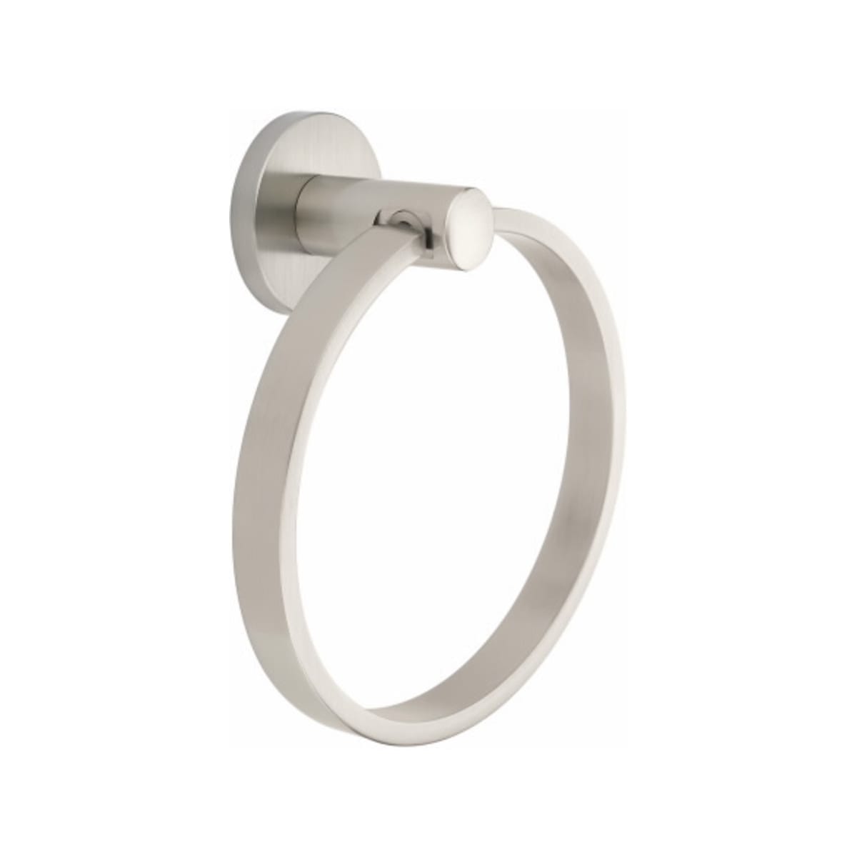 Modern Flat-End Brushed Brass Bathroom Hand Towel Ring