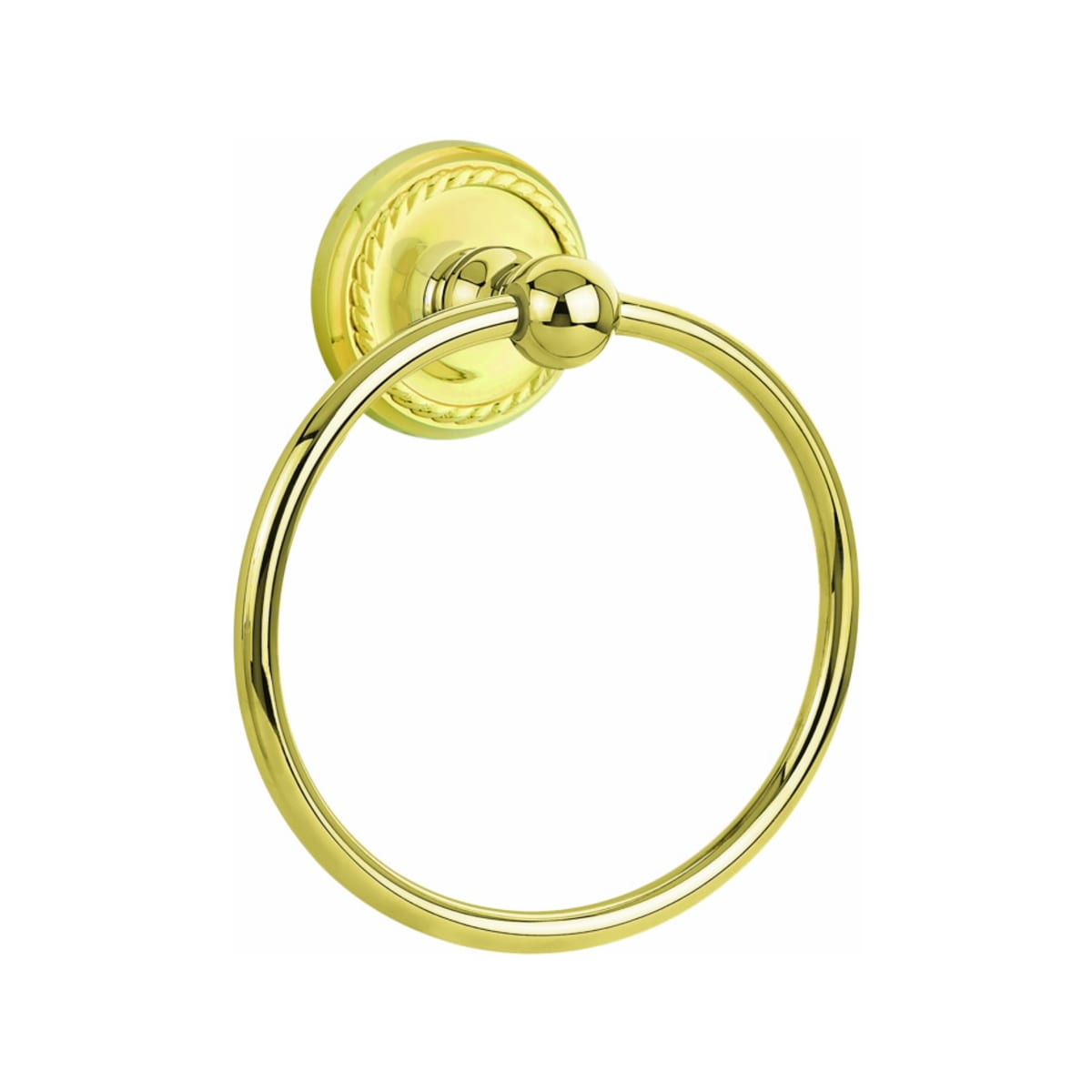 Transitional Brass Towel Ring