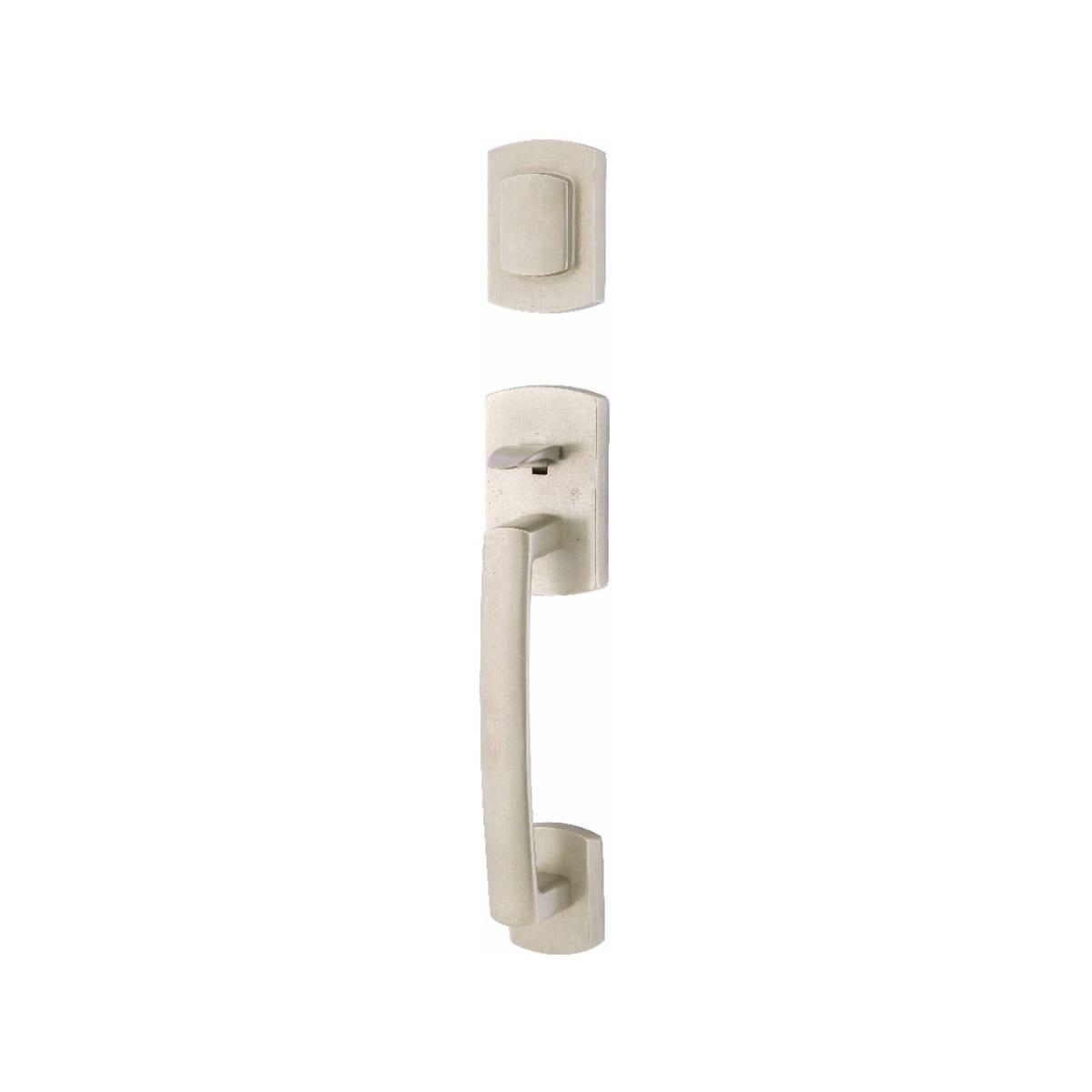 Emtek 7108-PC-TWB Providence Crystal Door Knob Passage Set With Sandcast  Bronze #1 Rosette Tumbled White Bronze 