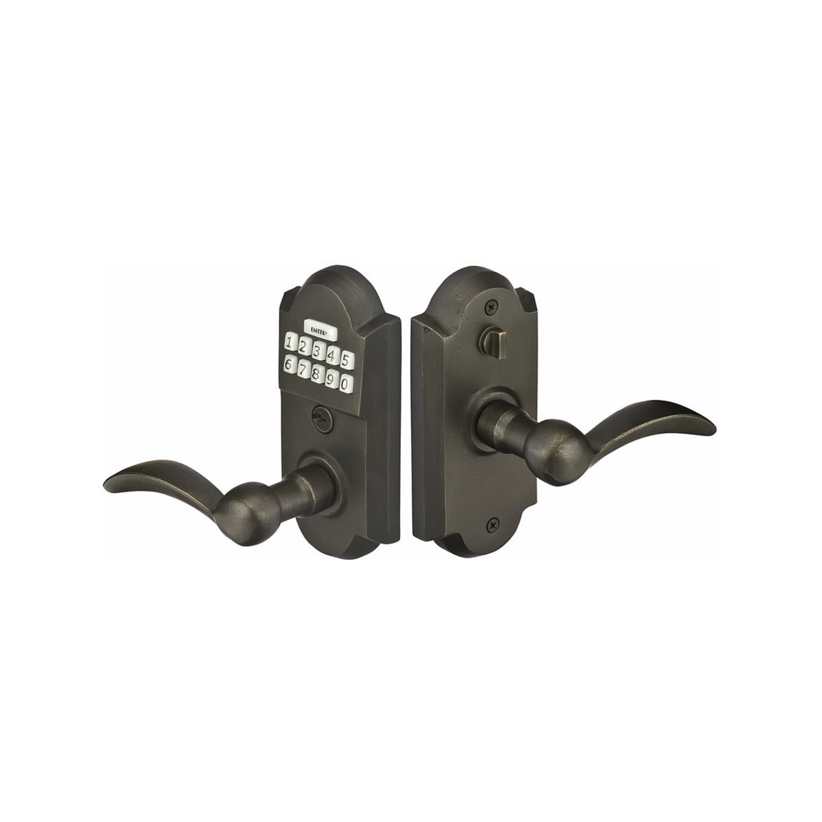 Emtek 7050-BR-FB Bryce Sandcast Bronze Door Lever Dummy Set With