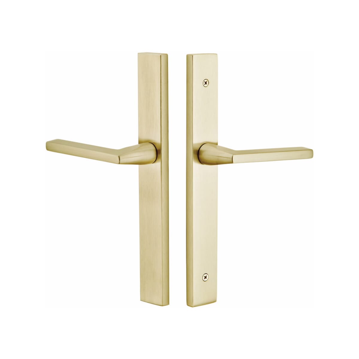 Emtek Helios Keyed Modern Lever with Modern Rectangular Rosette