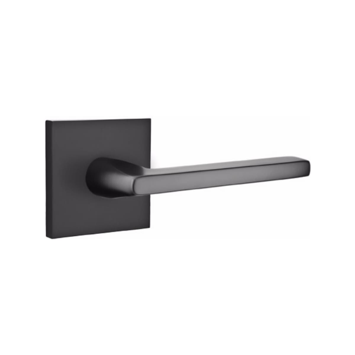 Emtek Helios Keyed Modern Lever with Modern Rectangular Rosette