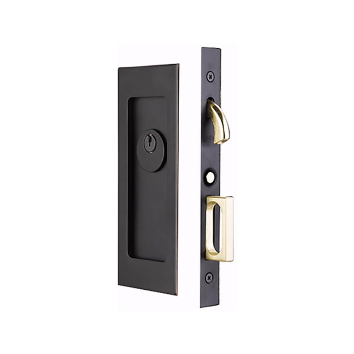 Modern Rectangular Pocket Door Mortise Lock