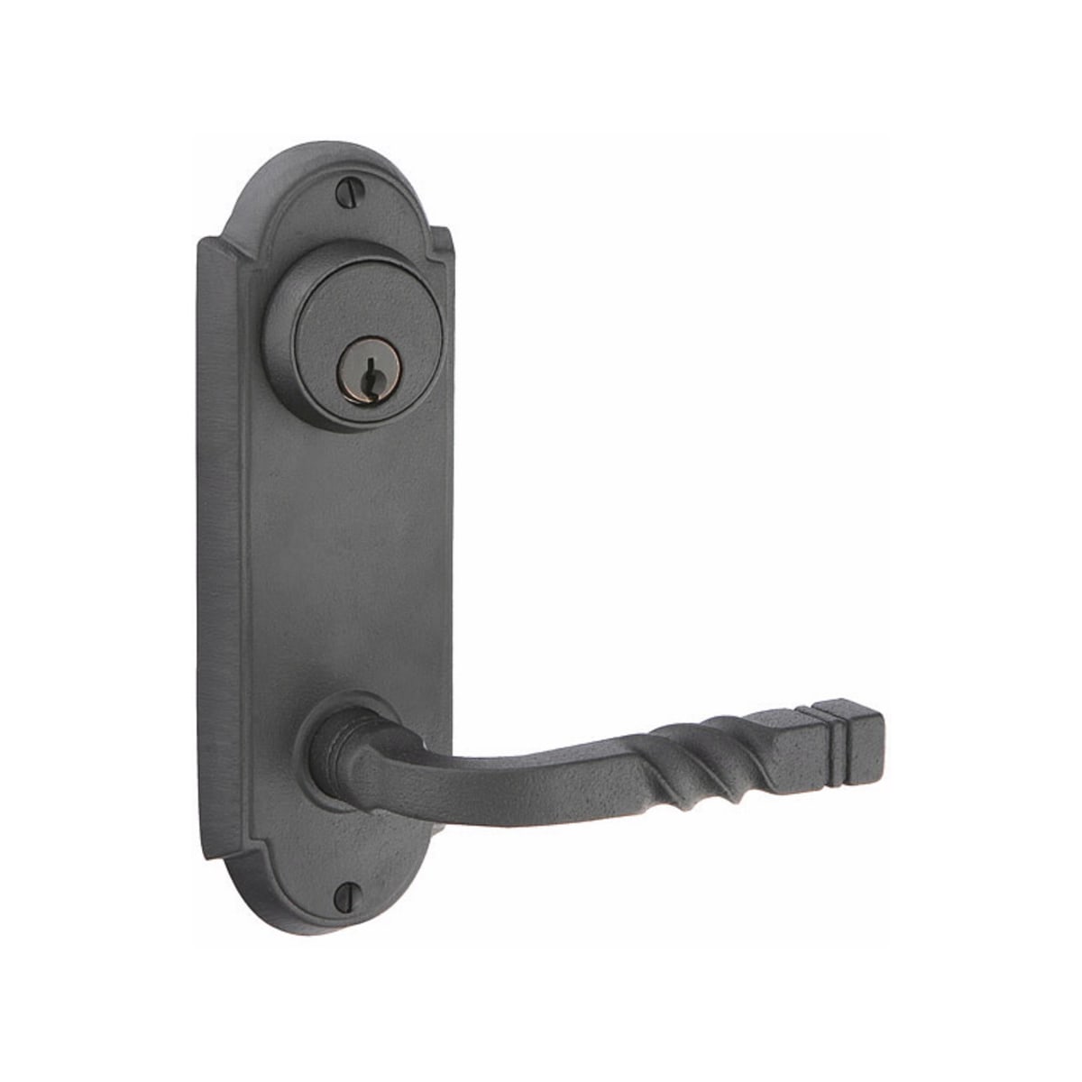 Black Double Door Handleset Front Entry Door Lockset (Keyed Handle & Dummy  Handle Set)