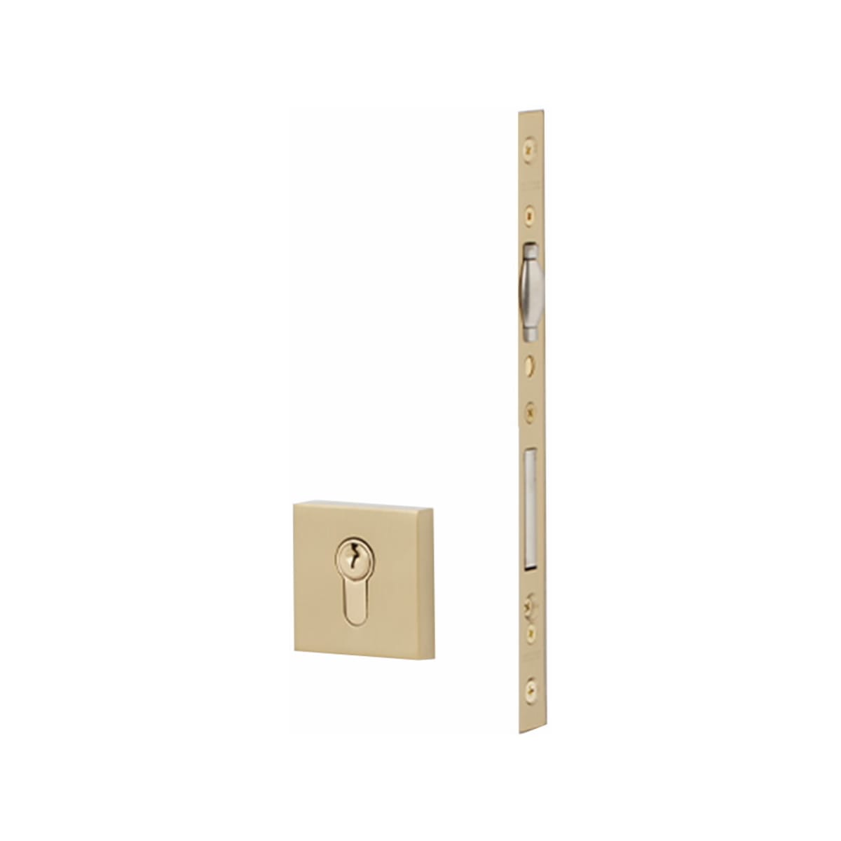 European Mortise Deadbolt with Integrated Roller Latch Emtek