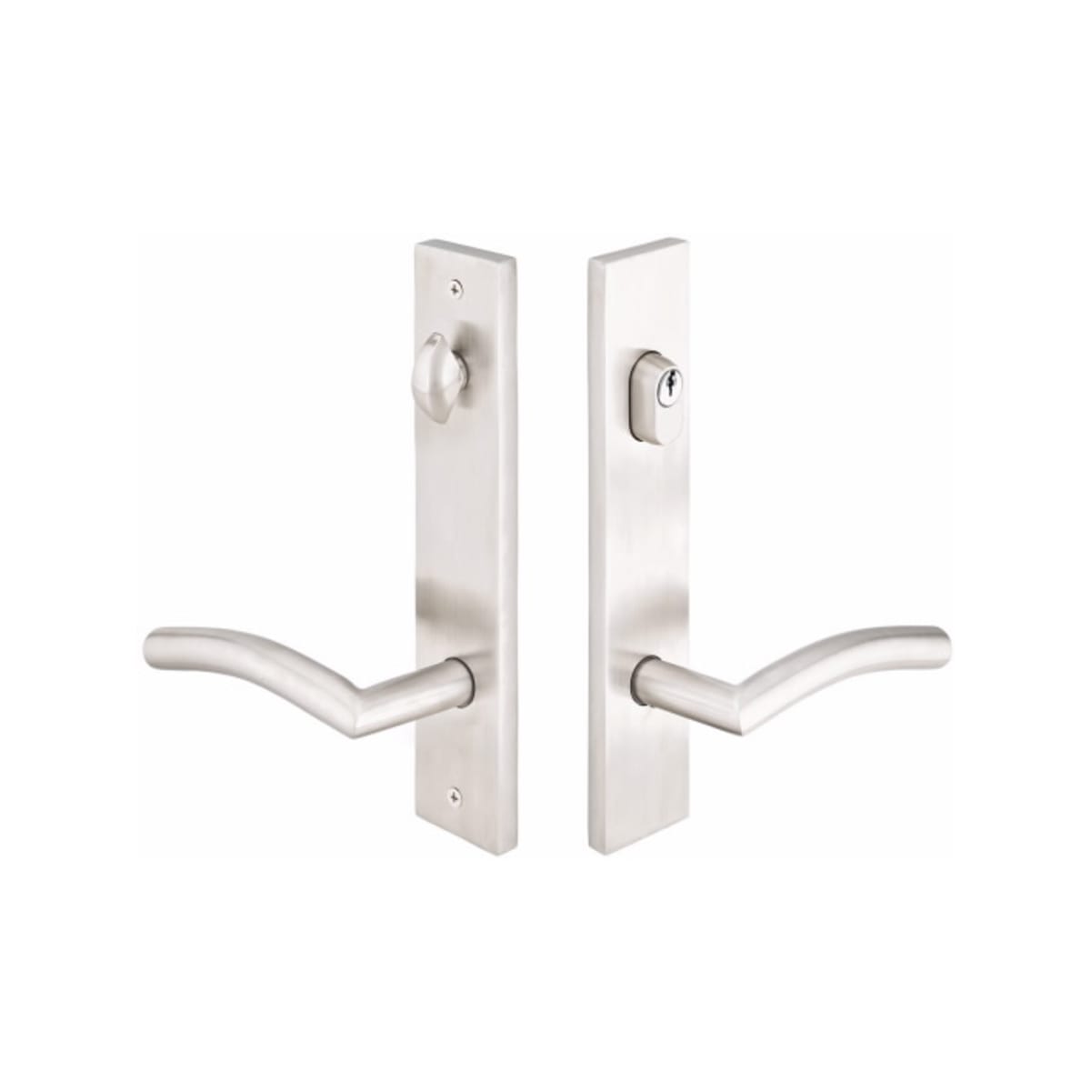 Modern Stainless Steel Multi Point Lock Trim Emtek