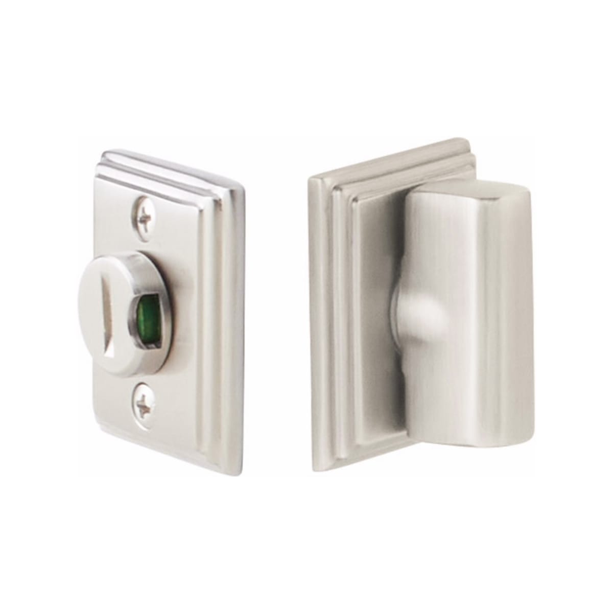 Wilshire Double Rosette Privacy Bolt with Indicator Emtek