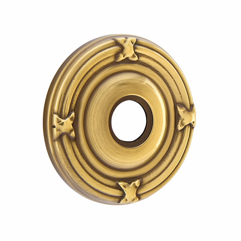 Modern Brass Towel Ring, Small Regular Rosette 6-1/2 (165mm) Overall  Length in Satin Brass