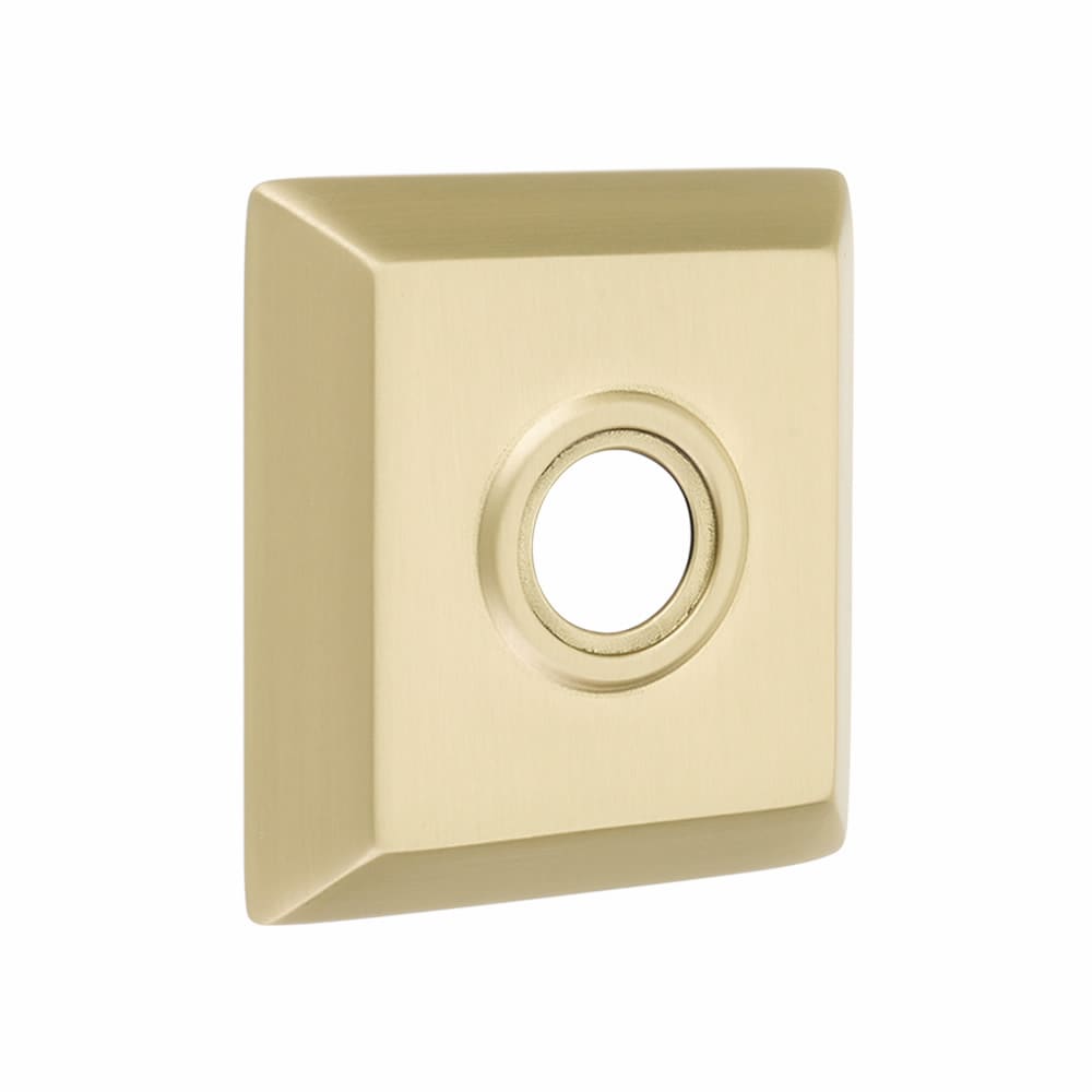 Emtek 8521-NW-US4 Norwich Door Knob Dummy Set With Rectangular Rosette  Satin Brass