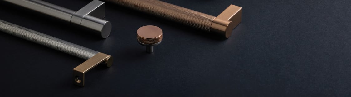 Brass Solid Texture No.2 Knurled Drawer Pulls and Knobs in Satin Bra –  Forge Hardware Studio