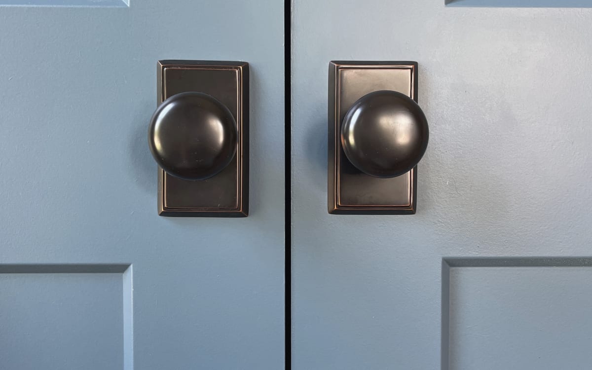 Emtek 5212-BN-US4 Bern Door Knob Privacy Set With Modern