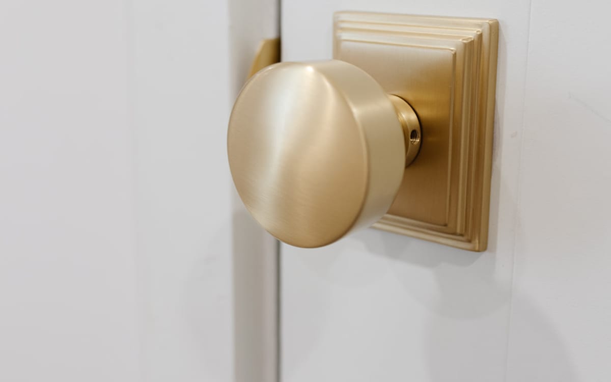 Door Knob, Octagon, Emtek Modern Classic Brass