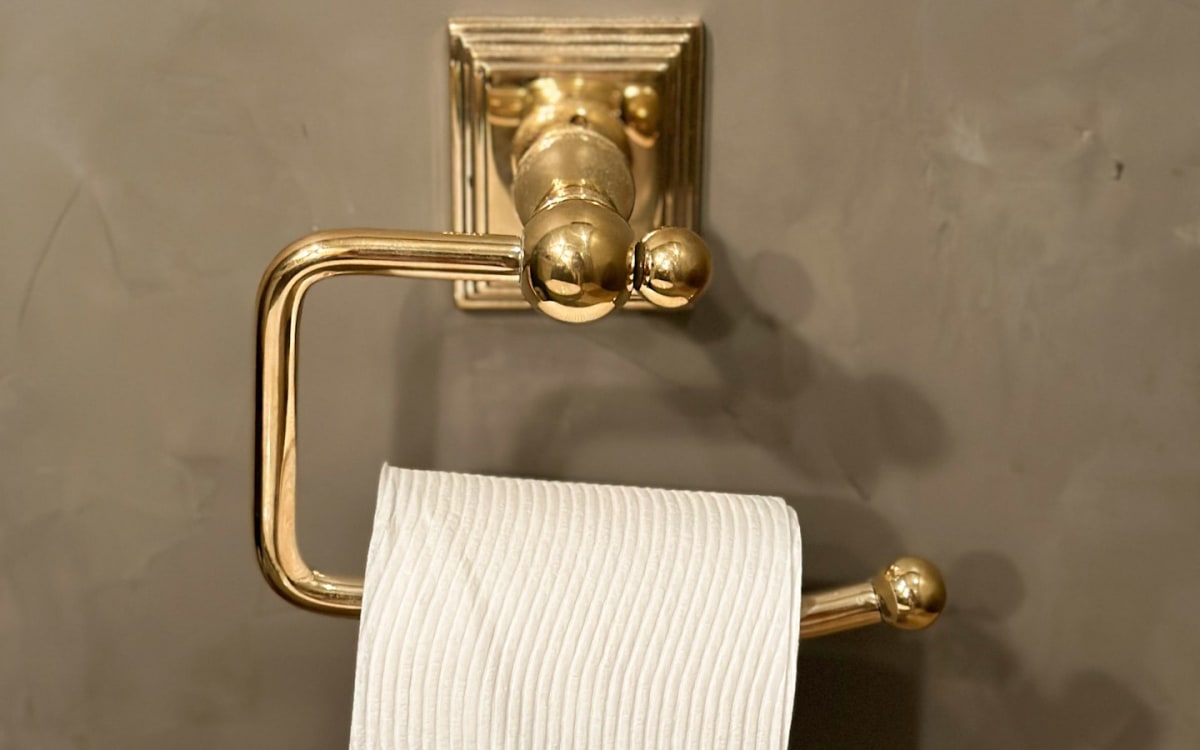 Individual Vintage Brass Bathroom Accessories Tissue Square