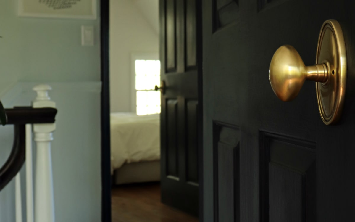 Brass Oval Door Knob with Matching Rosette