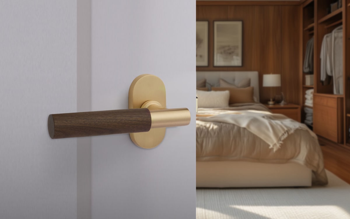 SELECT T-Bar Dark Walnut Lever | Emtek