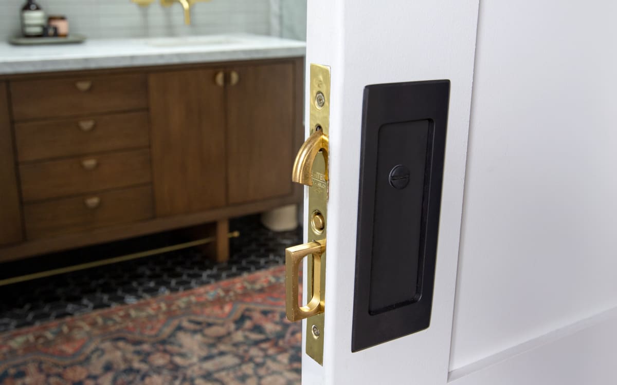 Modern Rectangular Pocket Door Mortise Lock | Emtek