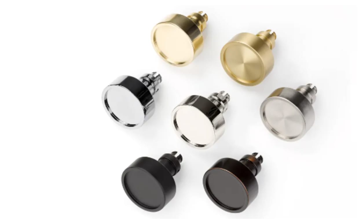 Emtek 5209BLUS4 Privacy Set. Disk Rosette. Bristol Knob. Satin Brass  [5209BLUS4] - $130.90 : LuxHome, Discount Plumbing and Hardware