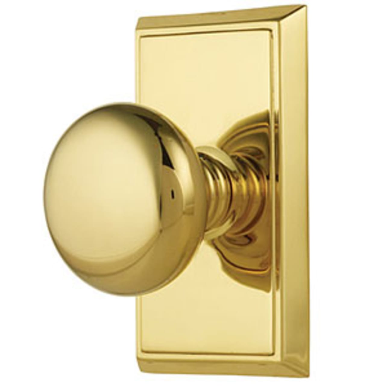 FIXED DOOR KNOB / SINGLE-SIDED / CROSS / BRASS